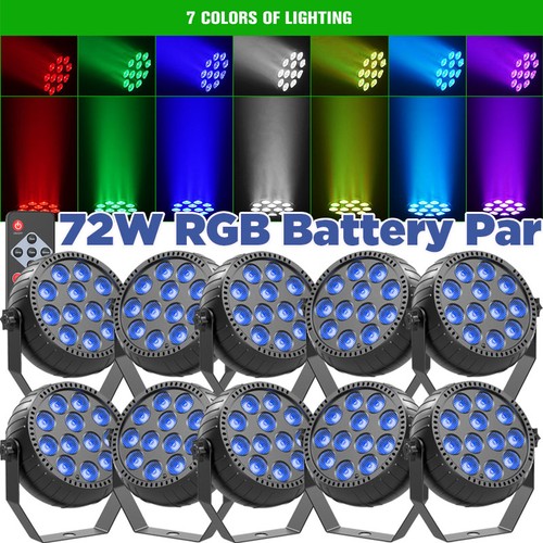 10pc rechargeable par lights - rechargeable,