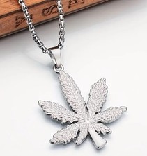 Maple Leaf Pendant Necklace-Silver-Men and Women Jewellery