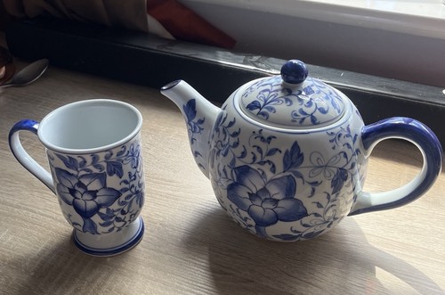 Hand painted teapot - hand,