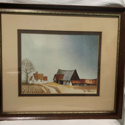Framed print wood - framed, in