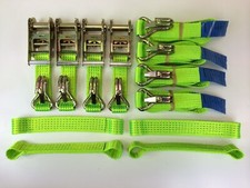 Recovery Ratchet HI-VIZABILITY GREEN Alloy Wheel Trailer 5ton Safety Hooks NEW