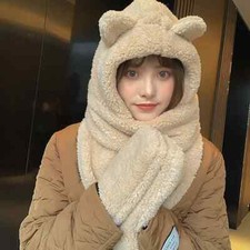 Fluffy  Bear Ears Teddy  Hat