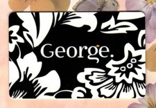 ASDA / GEORGE ( UK ) Black and White Floral Design ( 2013 ) Gift Card ( $0 )