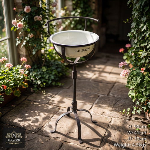 Wash stand enamel basin - wash,