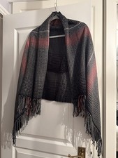 Whistles Black/ Grey / Pink  Blanket Scarf
