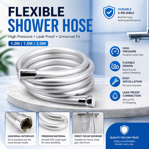 Smooth matt silver shower - smooth,