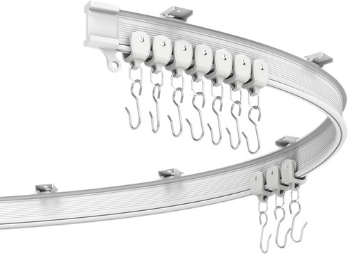 Flexible curtain track - curtain, 3