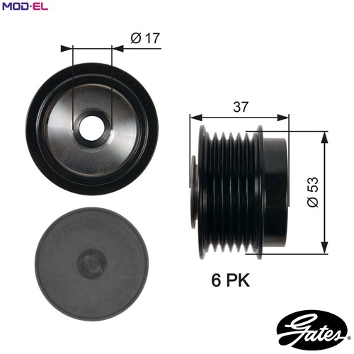 Alternator freewheel clutch - alternator,