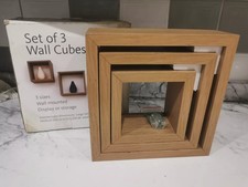 Set Of 3 Wall Display Floating