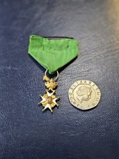 Minature  Swedish Order Of Vasa 18 Carat  Gold and Enamel 