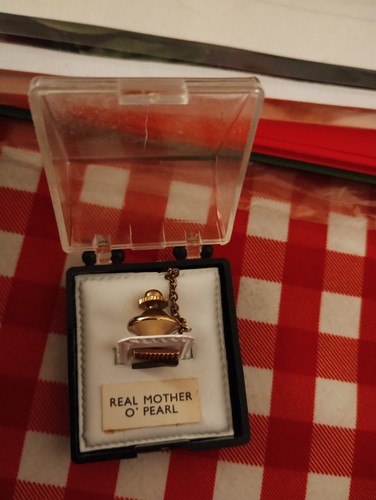 Mother pearl tie pin - mother, of