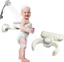 Orzbow Foldable Baby Bath Support, Adjustable Wall-Mounted Shower Stand for 6-36