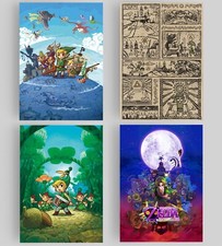 The Legend Of Zelda Fine Art Print A4 Poster Wall Picture, Unframed Prints, Link