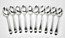 Antique George III Silver Spoons set of 10 by George Smith III London 1786