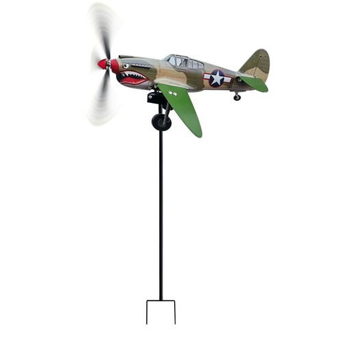 Shark mouth warplane garden - shark,