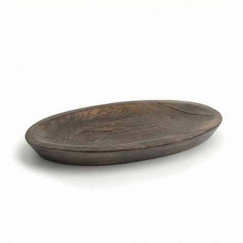 Oval wooden tray artisanal - tray,