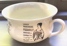 VTG Portmeirion Corsets Design Small Chamber Pot Style Bowl with Handle, 1970s