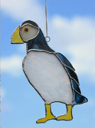 Puffin handmade stained - puffin,