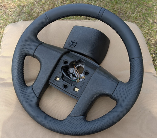 New leather steering wheel - new,