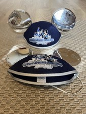 2 Disney World Mickey Mouse Light Up Ears Blue Hat “Where Dreams Come True”