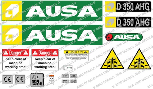 Ausa d350 ahg dumper decals - ahg,