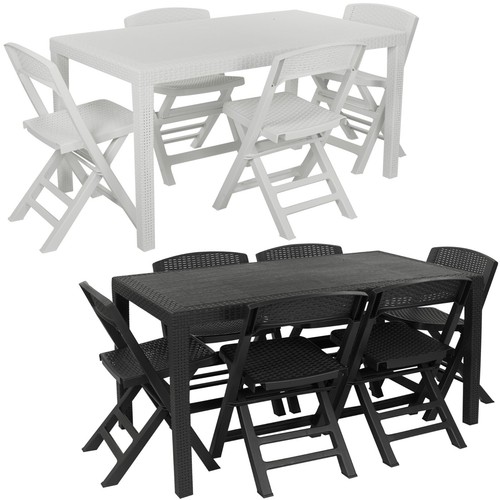 Plastic rattan patio - rattan, dining