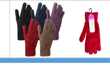 Ladies Chenille Gloves Soft Knitted Stretch Thermal Winter Warm Womens Adults Ne