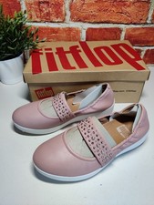 BNIB WOMENS FITFLOP ELLIE PEARL STUD UK 5 APPLE BLOSSOM PINK MARY JANE SHOES NEW
