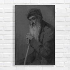 Weathered Old Man Oil Painting