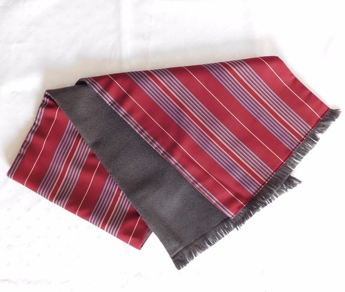 Vintage striped scarf wool - striped,