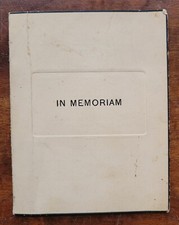 1912 In Memorium Card. Alfred