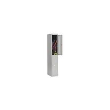 CLK122 GOOSE Bisley 2 Door Locker 305x305x1802mm Goose Grey