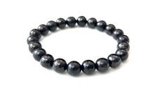 Natural Shungite Stone Round Bead Bracelect Protecting Healing 8mm