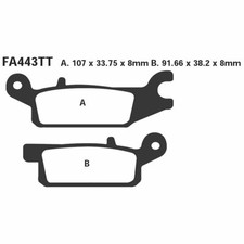PAIR OF PADS EBC FA443TT FOR