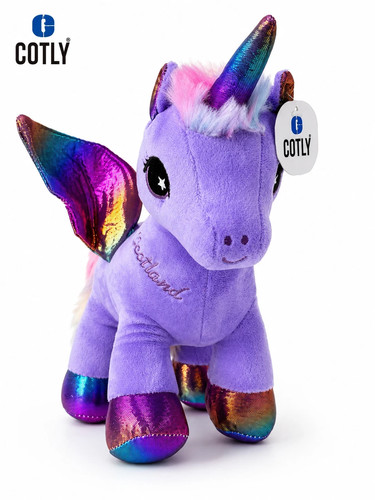 Purple unicorn plush soft - purple,