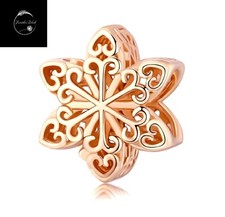 Rose Gold Snowflake Charm