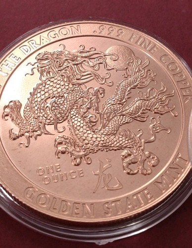 1oz 999 fine copper - round,
