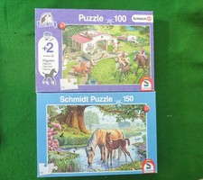 2 x Complete Schmidt Horse Club Jigsaws. 100 & 150 pcs. For Kids or Elderly