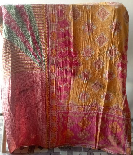 Kantha patchwork quilt cotton - kantha,