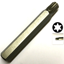 T50 TORX BIT, Hardened, 75mm long, 10mm Hex Drive , Tx,  No Security Hole