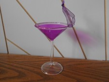 PINK MARTINI COCKTAIL GLASS beautiful glass Christmas Tree Bauble M&S ribbon