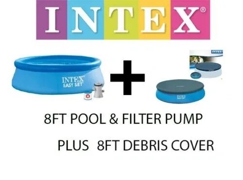 Intex 8ft pool - 8ft, pump