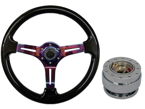 Black neo chrome steering - neo, ts