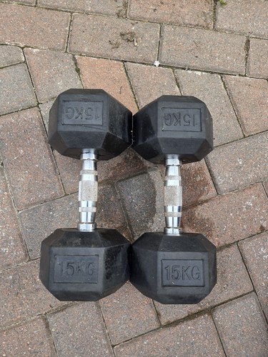15kg hex dumbbell pair 30kg - 15kg,