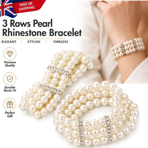 White faux pearl beaded - faux,