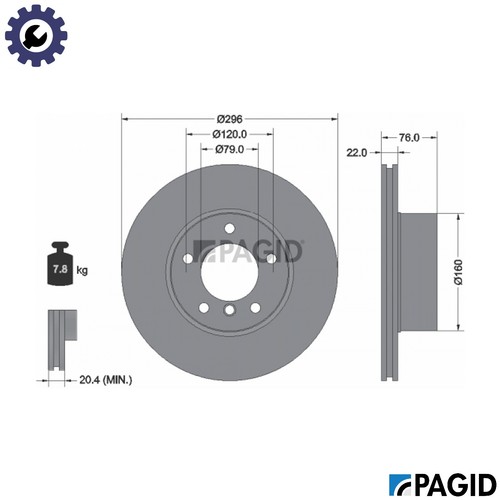 Brake disc 50439nhc for - 2x, bmw