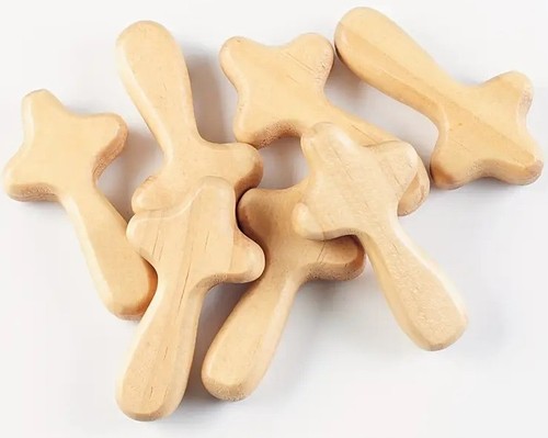Three wooden holding cross - wooden,
