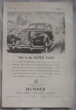 1946 Humber Super Snipe Original advert