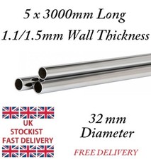5 x Chrome Plated Metal 3000mm