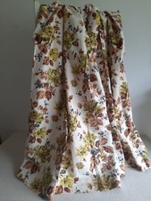 Pair Vntg Barkcloth 50s Fabric